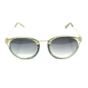 Beeline RN131011 Sunglasses Metal Bridge Golden/ Green Frames Classic Round